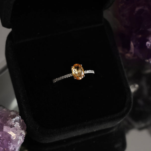 'Marry me' Citrine Crystal Ring