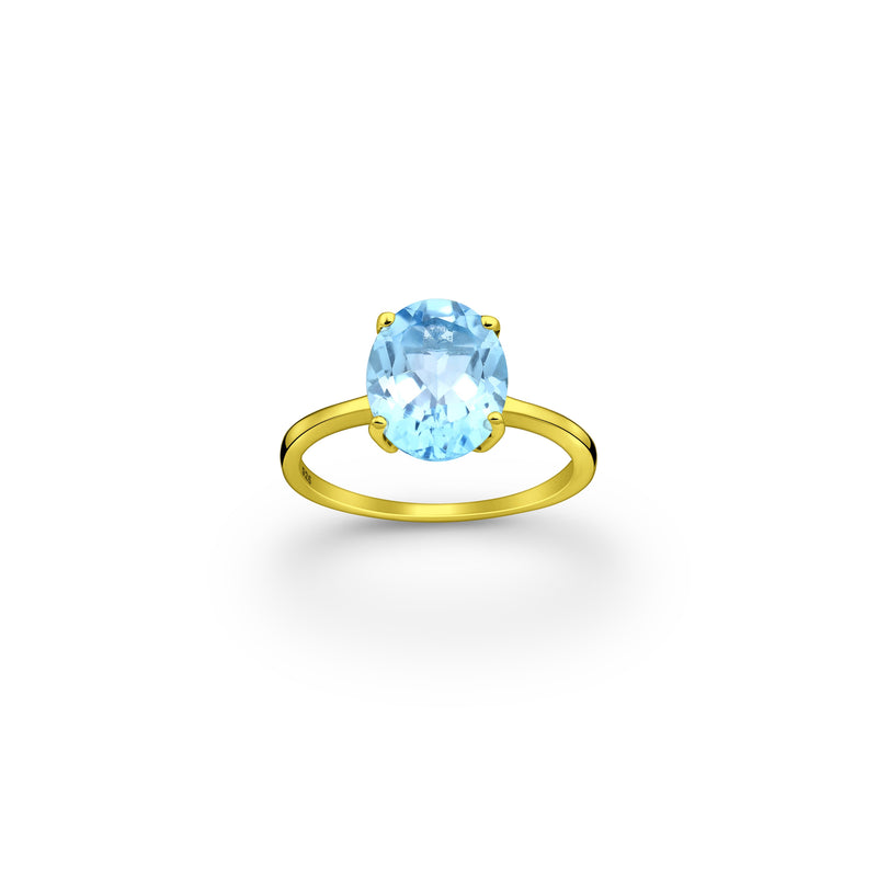 Crystal Of Truth Sky Blue Topaz Ring