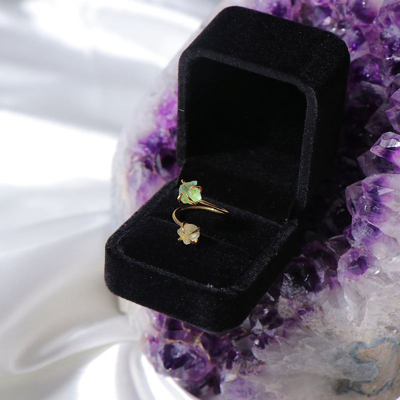 Double The Attention Fluorite Ring