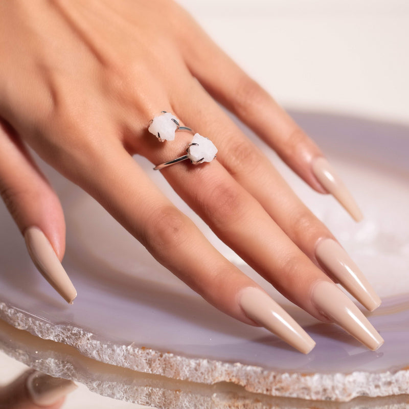 Double The Attention Moonstone Ring