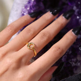 Hammered Moon Ring