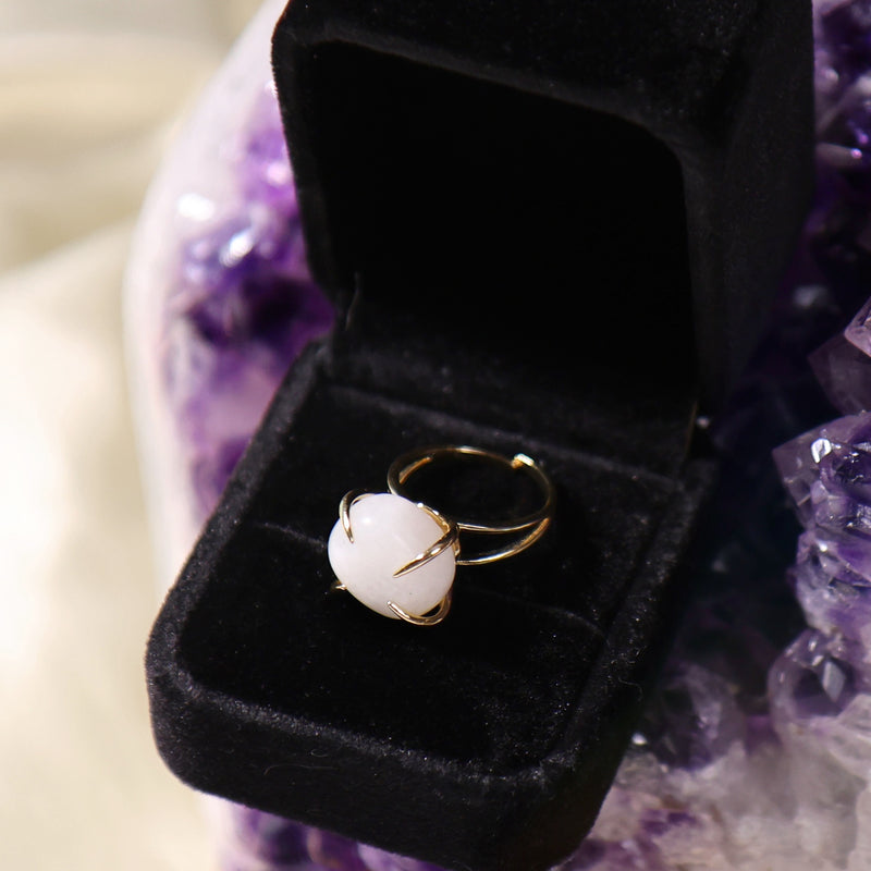 Center Of Attention Single Stone Moonstone Ring