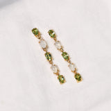 Ethiopian Opal and Peridot Crystal Earrings