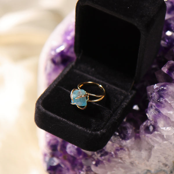 Center Of Attention Single Stone Aquamarine Ring