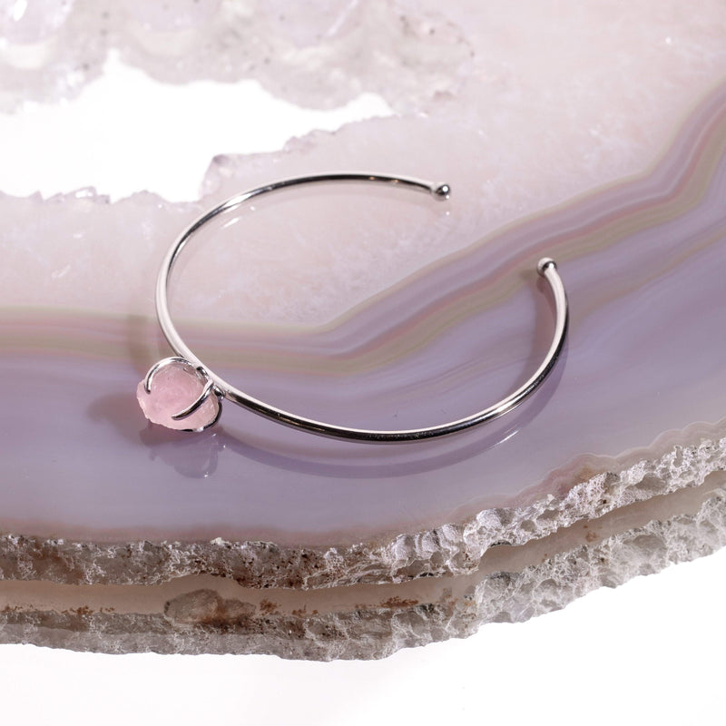 Rose Quartz Crystal Bangle