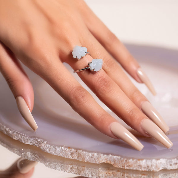 Double The Attention Aquamarine Ring