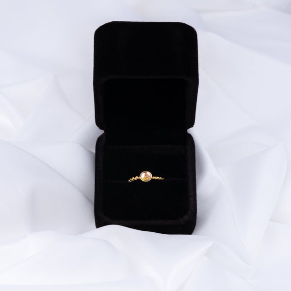Twisted Moonstone Ring