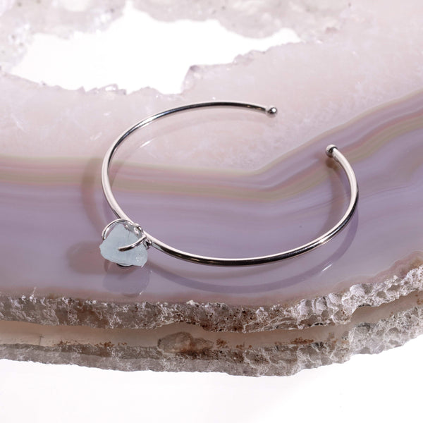 Aquamarine Crystal Bangle